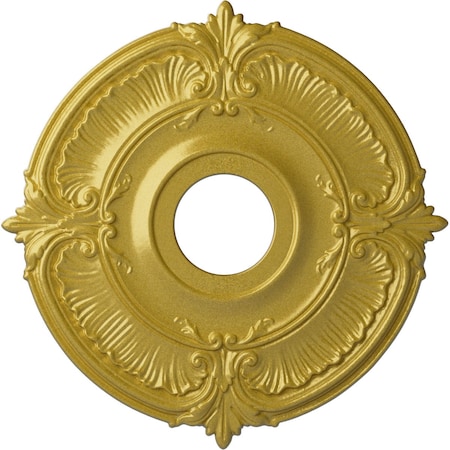 Attica Ceiling Medallion (Fits Canopies up to 5"), Hand-Painted Rich Gold, 18"OD x 4"ID x 5/8"P